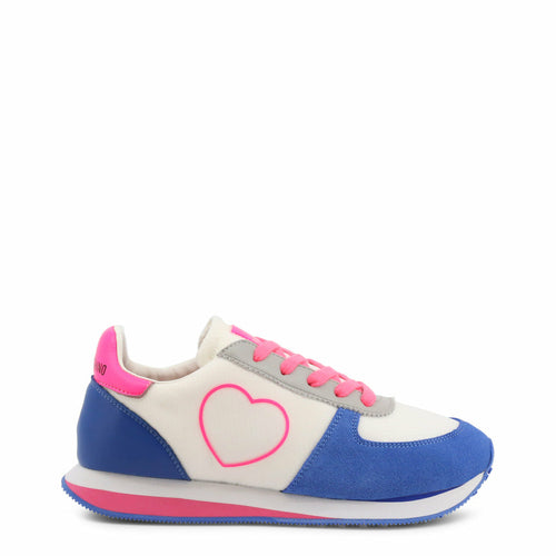 LOVE MOSCHINO Women's Blue Heart Sneakers