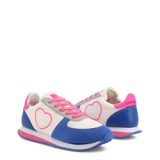LOVE MOSCHINO Women's Blue Heart Sneakers