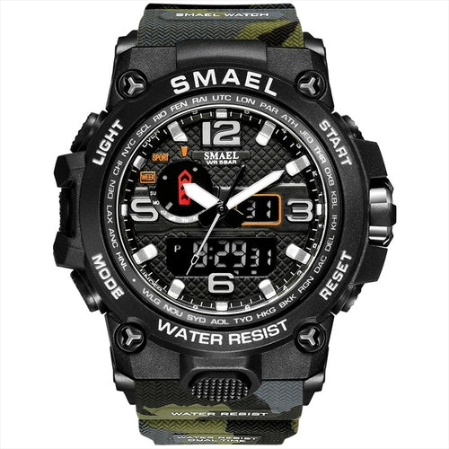 Men Military Watch 50m Waterproof Wristwatch LED