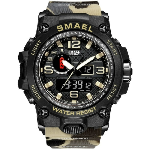 Men Military Watch 50m Waterproof Wristwatch LED