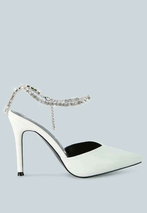 joyce diamante embellished stiletto sandals