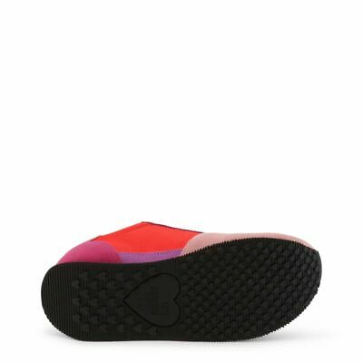 LOVE MOSCHINO Women's Pink Red Suede Sneakers