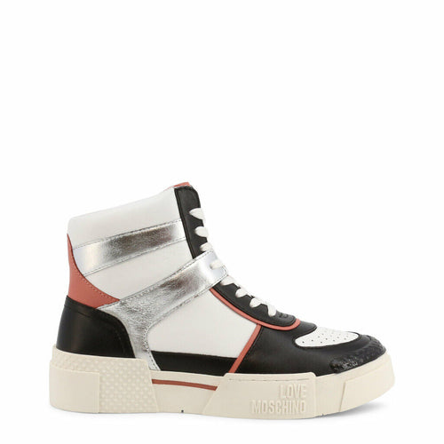LOVE MOSCHINO Women's Silver High Top Sneakers
